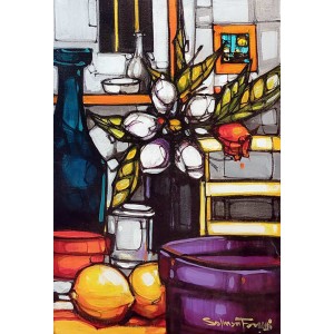 Salman Farooqi, 12 x 18 Inch, Acrylic on Canvas, Abstract Painting, AC-SF-663